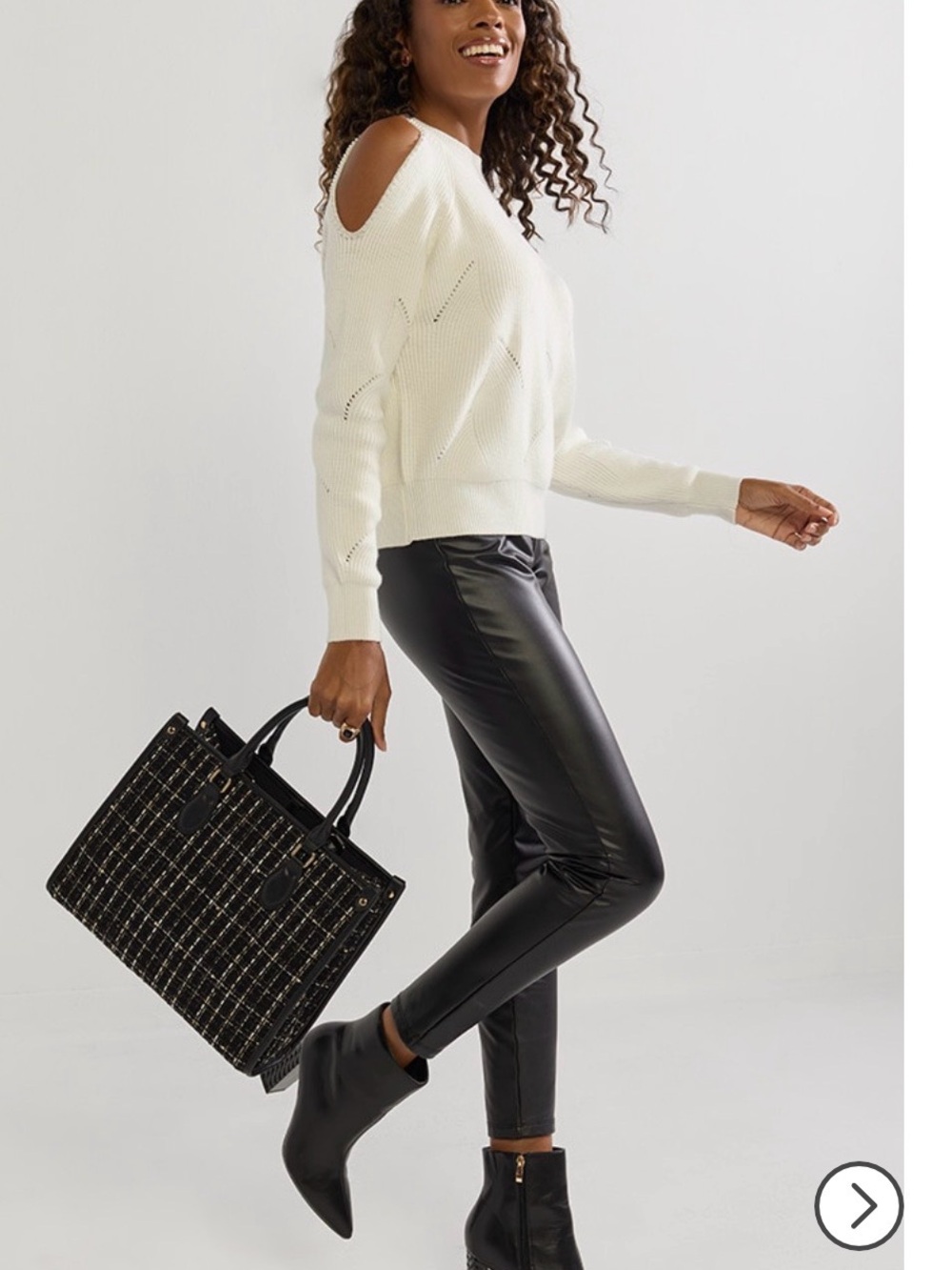 Kelly Cold-Shoulder Knit Sweater